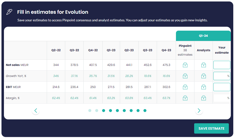 Estimate section